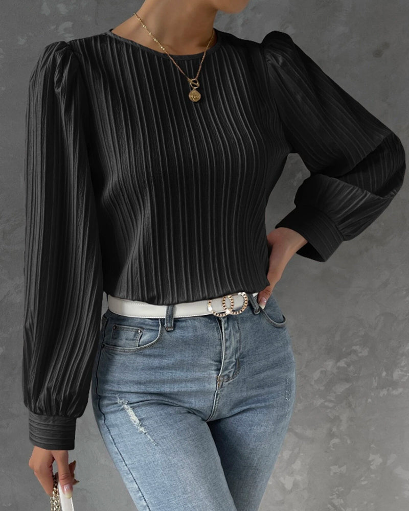 Chic Round Neck Blouse