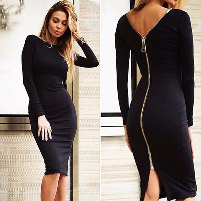 Bernadeth Chic Bodycon Dress with Full-Length Back Zipper