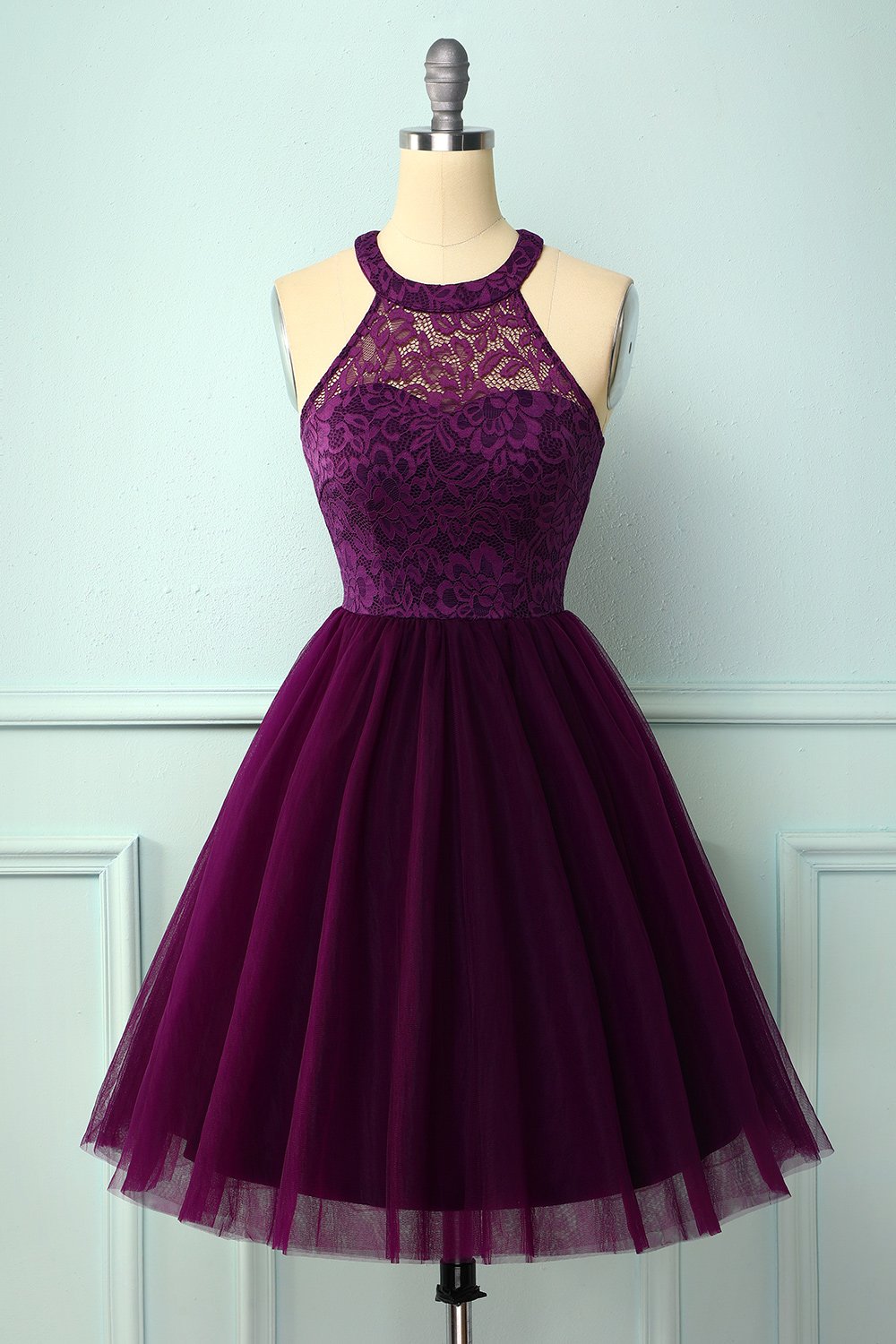 Burgundy Halter Dress for Confirmation Ceremony" can be rewritten as "Elegant Burgundy Halter Dress for Confirmation Celebration.