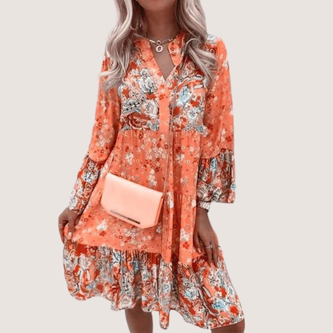 Bries – Boho Floral Midi Dress