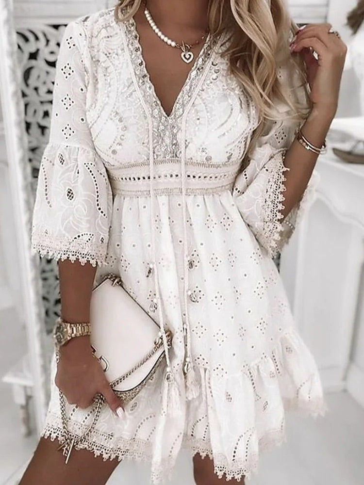 Bohemian-Inspired Ibiza Vibe Dress